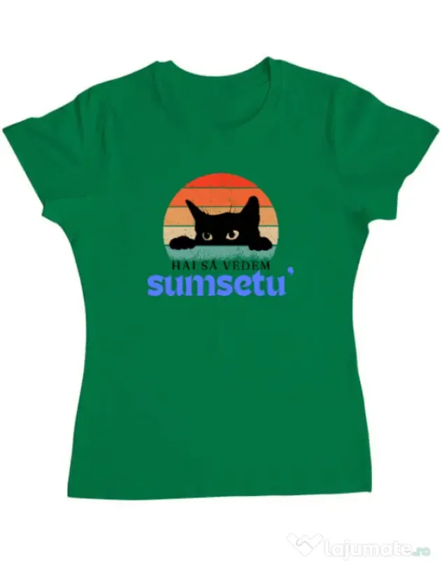 Tricou personalizat dama Custom design Verde mediu