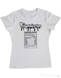 Tricou personalizat dama Zodiac | Capricorn Alb