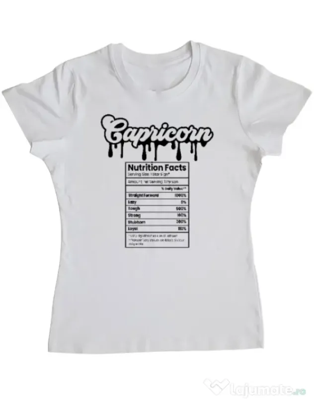 Tricou personalizat dama Zodiac | Capricorn Alb