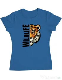 Tricou personalizat dama WildLife Albastru azuriu