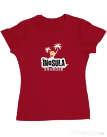 Tricou personalizat dama Insula Rosu