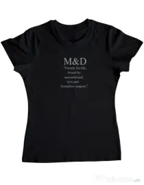 Tricou personalizat dama M&D 19 Negru