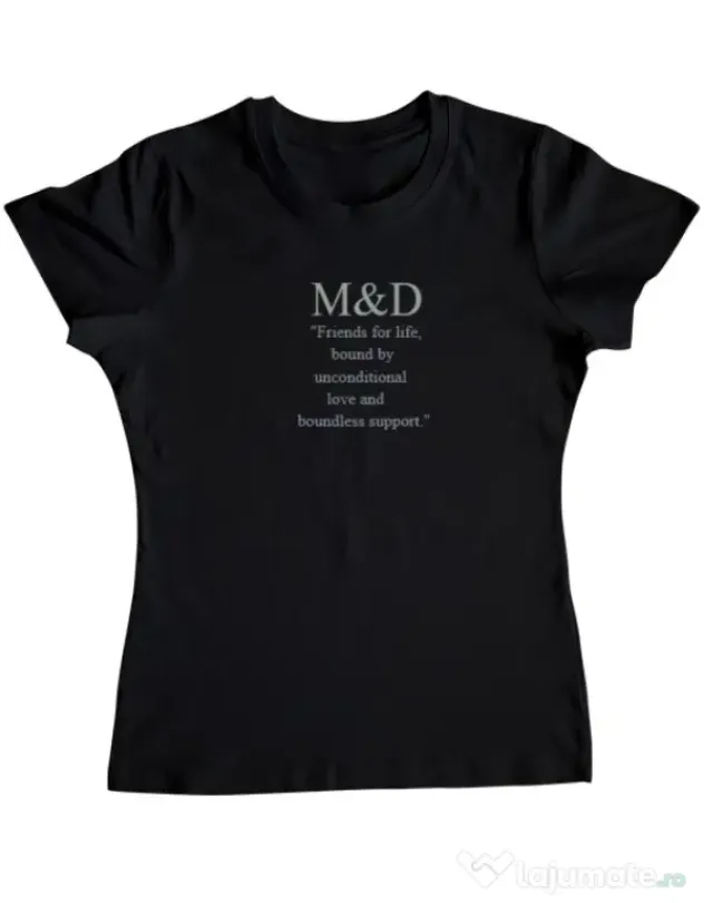 Tricou personalizat dama M&D 19 Negru
