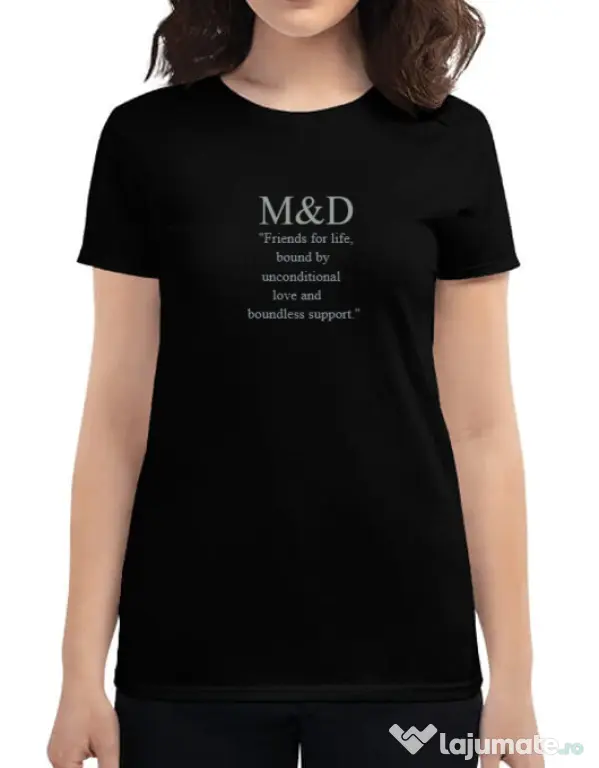 Tricou personalizat dama M&D 19 Negru
