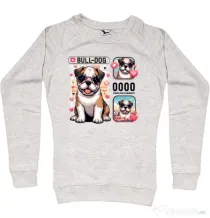 Bluza personalizata dama BULLDOG 15 Migdala melanj