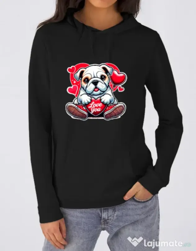 Hanorac dama cu gluga BULLDOG 102 Negru