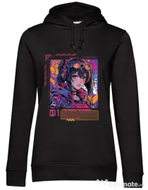 Hanorac dama cu gluga NEON DREAMS Negru