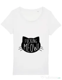Tricou STANLEY STELLA dama Fucking meow Alb
