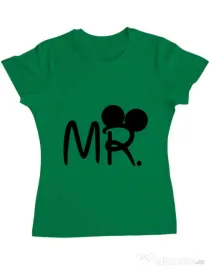 Tricou ADLER dama Mr Mickey Verde mediu