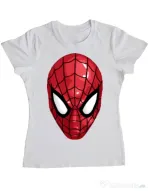 Tricou ADLER dama Spiderman mask Alb