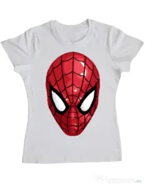 Tricou ADLER dama Spiderman mask Alb