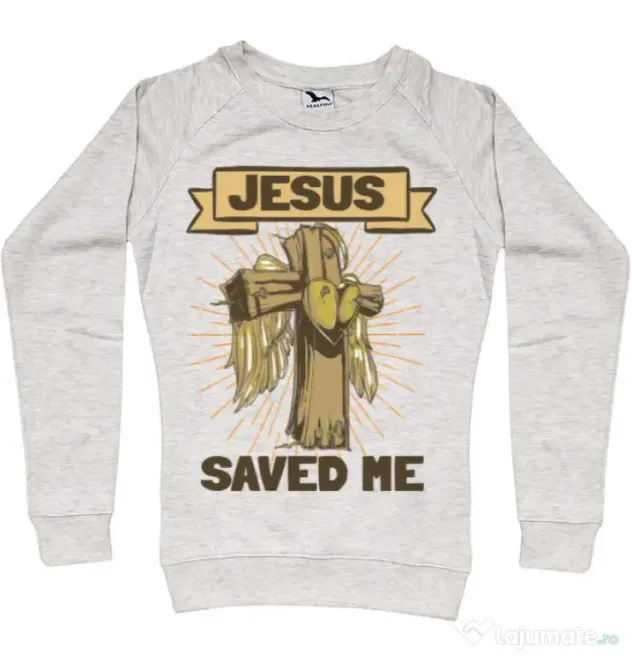 Bluza ADLER dama Jesus Saved Me Migdala melanj