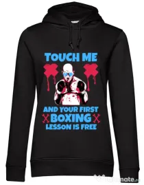 Hoodie dama cu gluga Touch me Negru