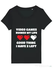 Tricou STANLEY STELLA dama Video games ruined my life Negru