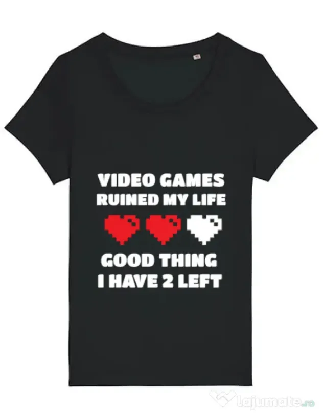 Tricou STANLEY STELLA dama Video games ruined my life Negru