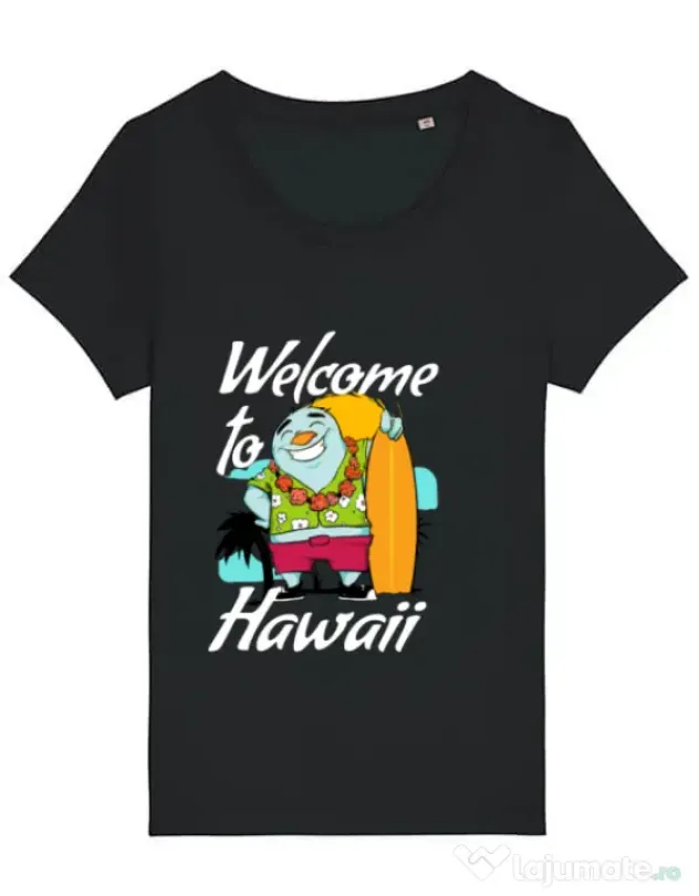 Tricou STANLEY STELLA dama Welcome to Hawaii Negru