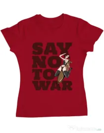 Tricou ADLER dama Say no to war Rosu