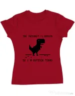 Tricou ADLER dama The internet is broken Rosu