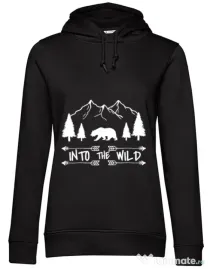Hoodie dama cu gluga Into the wild Negru