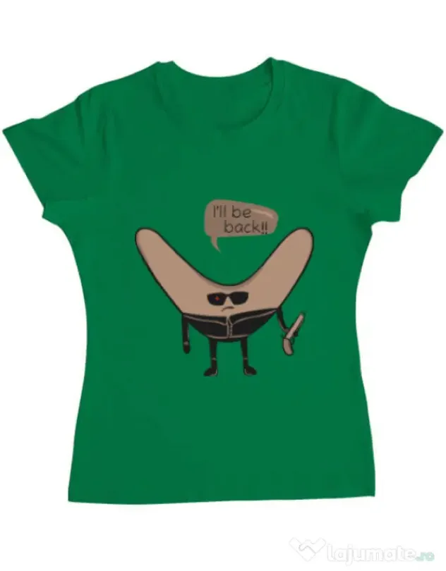 Tricou ADLER dama I’ll be back Verde mediu