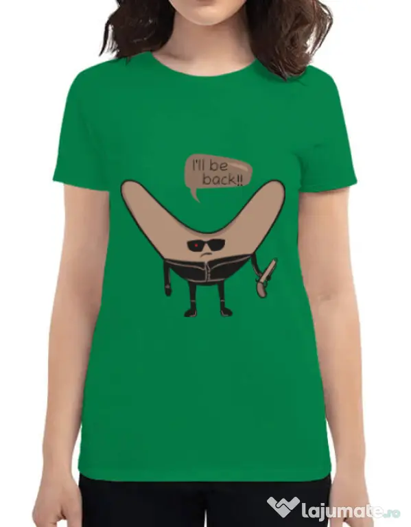 Tricou ADLER dama I’ll be back Verde mediu