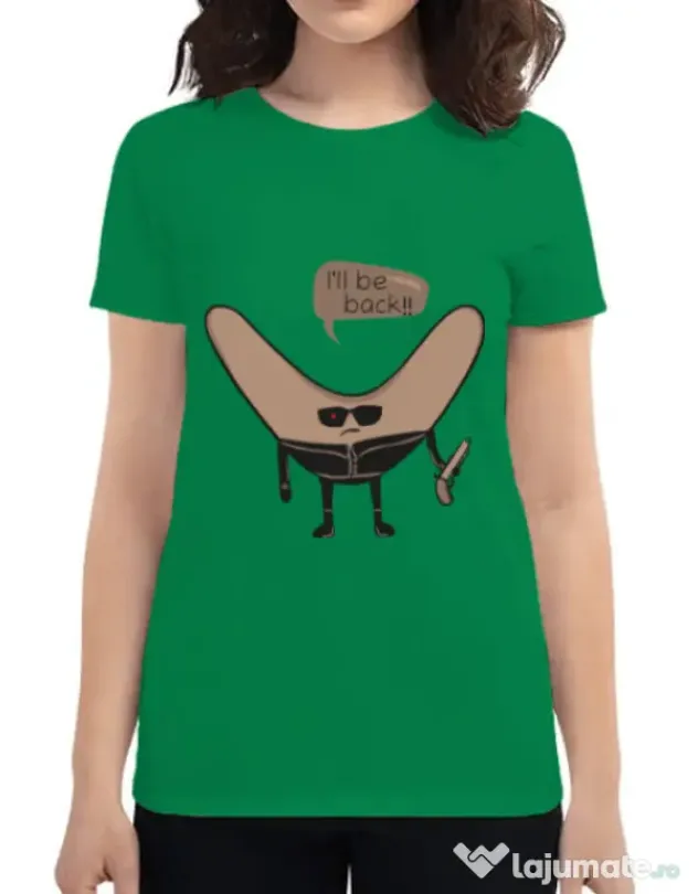 Tricou ADLER dama I’ll be back Verde mediu