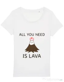 Tricou STANLEY STELLA dama All you need is lava Alb