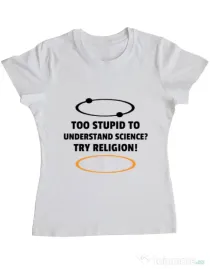 Tricou ADLER dama Try religion Alb