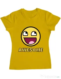 Tricou ADLER dama Awesome Galben