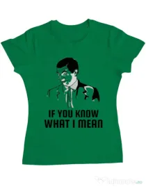 Tricou ADLER dama If you know what i mean Verde mediu