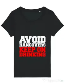 Tricou STANLEY STELLA dama Avoid hangovers Negru