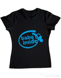 Tricou ADLER dama Baby inside Negru