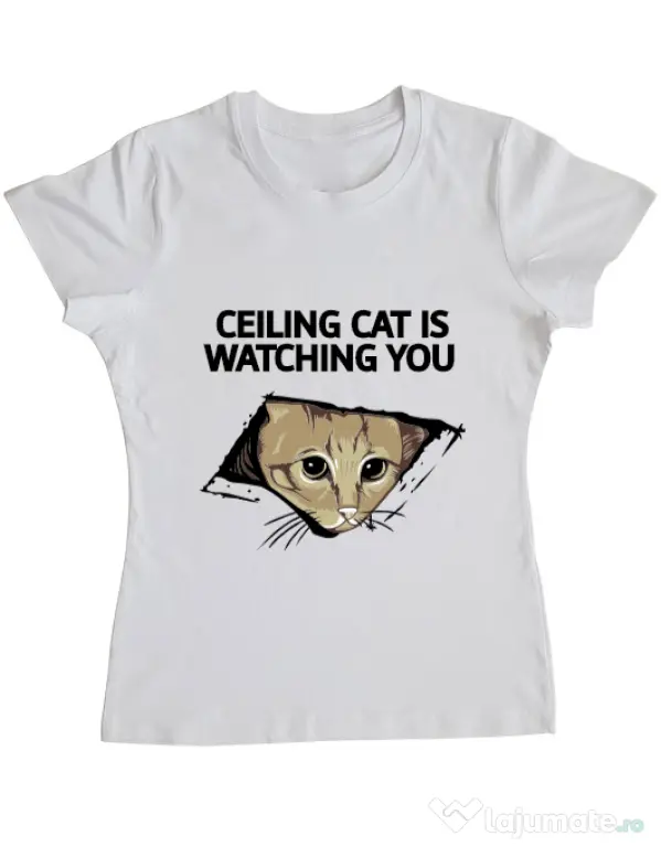 Tricou ADLER dama Ceiling cat Alb