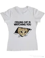 Tricou ADLER dama Ceiling cat Alb