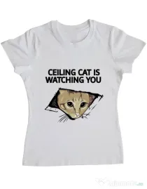 Tricou ADLER dama Ceiling cat Alb