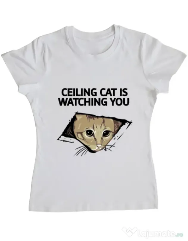 Tricou ADLER dama Ceiling cat Alb