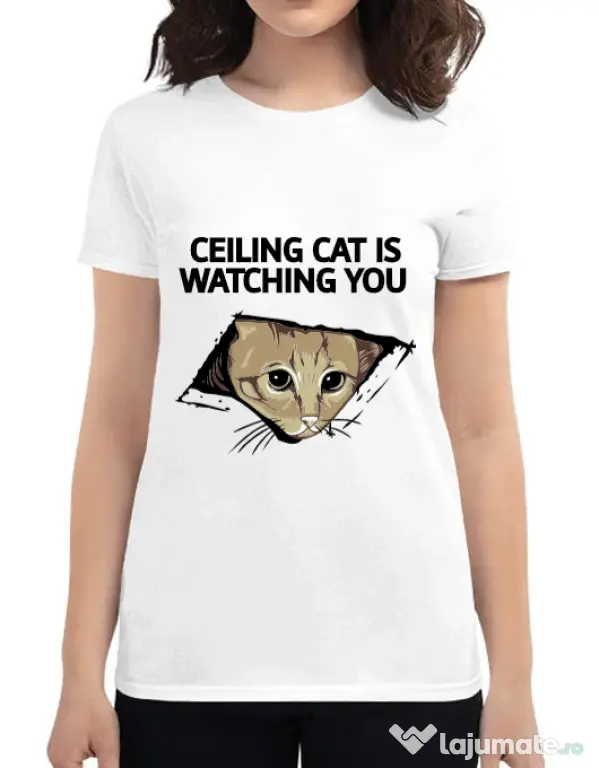 Tricou ADLER dama Ceiling cat Alb