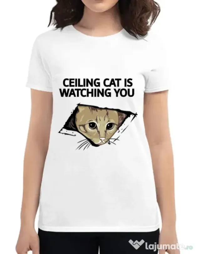 Tricou ADLER dama Ceiling cat Alb