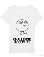 Tricou STANLEY STELLA dama Challenge Accepted Alb
