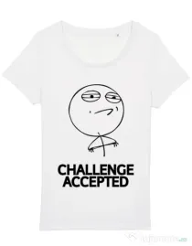 Tricou STANLEY STELLA dama Challenge Accepted Alb