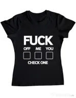 Tricou ADLER dama Check one Negru