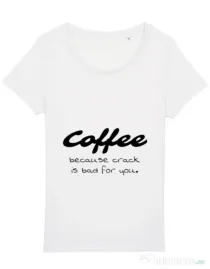 Tricou STANLEY STELLA dama Coffee Alb