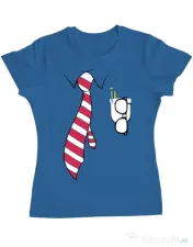 Tricou ADLER dama Cool nerd Albastru azuriu 