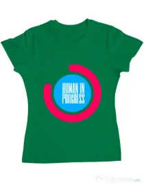 Tricou ADLER dama Human in progress Verde mediu