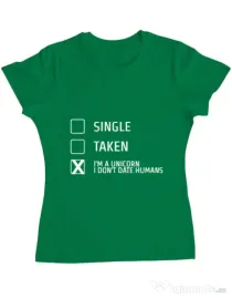 Tricou ADLER dama I'm a unicorn Verde mediu