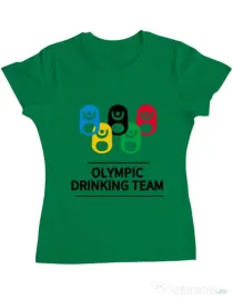 Tricou ADLER dama Olympic drinking team Verde mediu