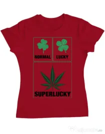 Tricou ADLER dama Super lucky Rosu