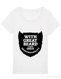 Tricou STANLEY STELLA dama The great beard Alb