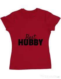 Tricou ADLER dama Best hubby Rosu