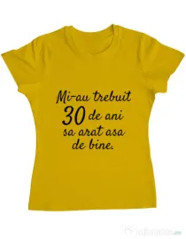 Tricou ADLER dama 30 de ani Galben
